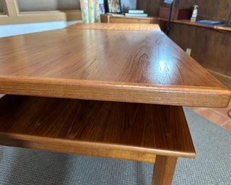 Vintage MCM Danish Modern Teak Draw Leaf Dining Table Denmark Henning Kjaernulf	29x39x59-99in	HxWxD
