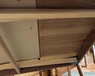 Vintage MCM Danish Modern Teak Draw Leaf Dining Table Denmark Henning Kjaernulf	29x39x59-99in	HxWxD
