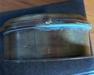 Antique Brass Aneroid Barometer Nautical	3.5x7.5in diameter	
