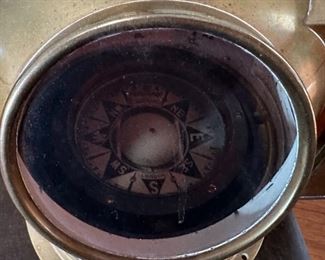 Antique Brass Ship Binnacle with Sestrel Compass	12x11x7in	HxWxD
