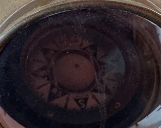 Antique Brass Ship Binnacle with Sestrel Compass	12x11x7in	HxWxD
