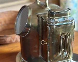 Antique Brass Ship Binnacle with Sestrel Compass	12x11x7in	HxWxD
