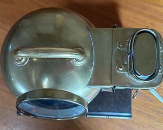 Antique Brass Ship Binnacle with Sestrel Compass	12x11x7in	HxWxD
