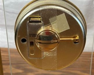 Linden Quartz Gold Tone Mantle Desk Clock Roman Numerals	7.5 x 7.5 x 2in	HxWxD
