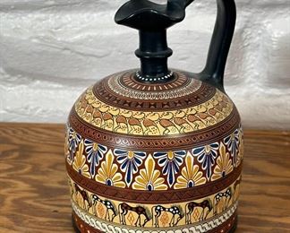 Greek Geometric Oinochoe Museum Copy Ceramic Vase Replica	9in H x 6in diameter	
