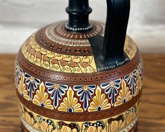 Greek Geometric Oinochoe Museum Copy Ceramic Vase Replica	9in H x 6in diameter	
