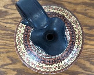 Greek Geometric Oinochoe Museum Copy Ceramic Vase Replica	9in H x 6in diameter	
