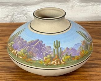 Superstition Mountains Pottery Painted Pot	5 x 2 in diameter at opening	
