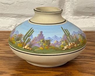 Superstition Mountains Pottery Painted Pot	5 x 2 in diameter at opening	
