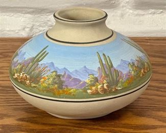 Superstition Mountains Pottery Painted Pot	5 x 2 in diameter at opening	
