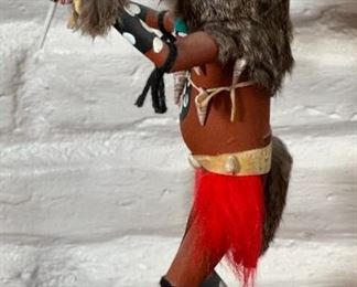 Wolf Kachina Native American	17.5 x 9 x 7.5in	HxWxD
