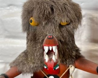 Wolf Kachina Native American	17.5 x 9 x 7.5in	HxWxD
