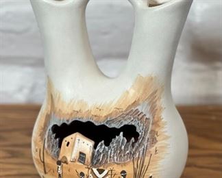 Southwest Painted Wedding Vase Pot ELLIS	8 x 6. X 4in	HxWxD
