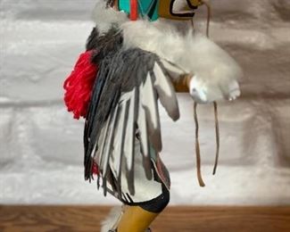 Native American Kachina Doll Eagle Dancer by B Mitchell	18 x 17 x 6.5in	HxWxD

