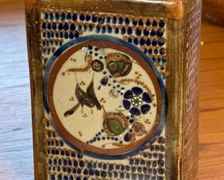 Tonala Bird Floral Flower Vase Mexican	8.5 x 6 x 3.5in	HxWxD
