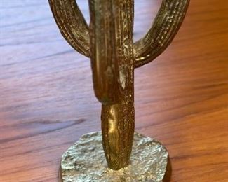 Vintage Brass Cactus Saguaro	9.5 x 6 x 4in	HxWxD
