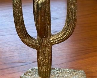 Vintage Brass Cactus Saguaro	9.5 x 6 x 4in	HxWxD
