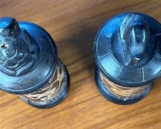 2pc Hand made Canisters	8 inches high	
