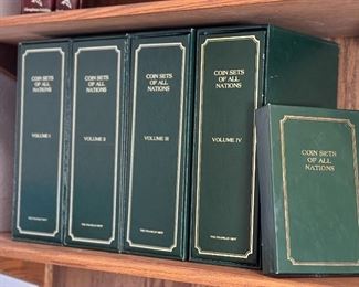 Franklin Mint Coin Sets of All Nations 4 volumes + book of sheets	1 book: 13x4.5x8.75in	
