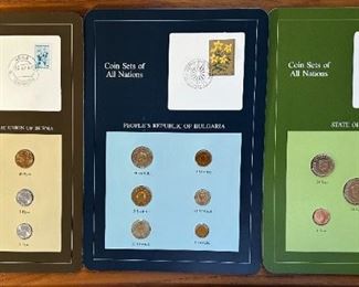 Franklin Mint Coin Sets of All Nations 4 volumes + book of sheets	1 book: 13x4.5x8.75in	
