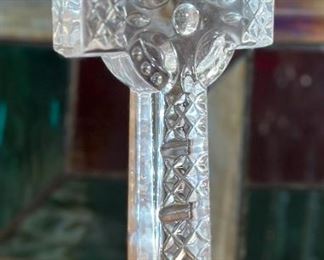 Waterford Crystal Glass Celtic Cross 8"	8 inches high	
