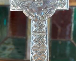Waterford Crystal Glass Celtic Cross 8"	8 inches high	
