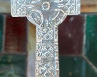 Waterford Crystal Glass Celtic Cross 8"	8 inches high	
