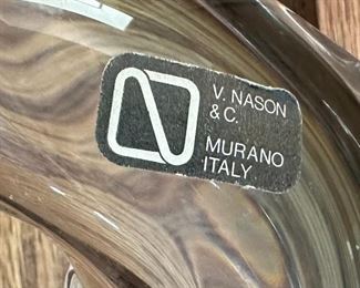 V Nason & C Murano Glass Dolphin on Ball Figurine Italy	9.75 inches high.	
