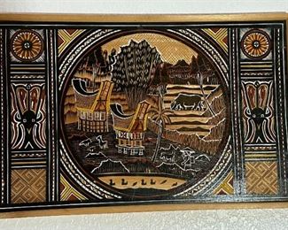 Carved Wood Art African	12 x 19in	
