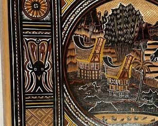 Carved Wood Art African	12 x 19in	
