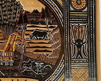 Carved Wood Art African	12 x 19in	
