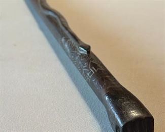 Carved Wood Fist Stick MARTHEN	30 inches long	
