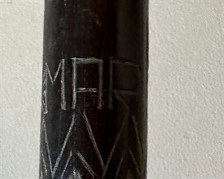 Carved Wood Fist Stick MARTHEN	30 inches long	
