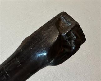 Carved Wood Fist Stick MARTHEN	30 inches long	
