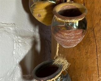 Mexican Rope Clay Pottery Hanging	22 inches long	
