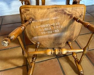 Ethan Allen Maple Chair Single  1776 Collection	26.5 x 26 x 20in	HxWxD
