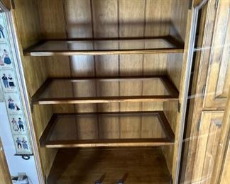 Ethan Allen Maple Lighted Display Wall Unit / Bookcase Country French Collection Solid Maple	78 x 102 x 22in	HxWxD
