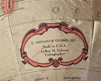 Vintage Replogle raised Globe	15 x 12 x 12in	HxWxD
