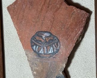 Artist Made Pottery Shard Art	12 x 10in	
