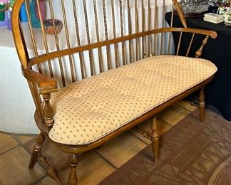 Ethan Allen Maple Deacon's Bench 1776 Collection	79 x 56 x 20in	HxWxD
