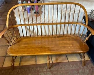 Ethan Allen Maple Deacon's Bench 1776 Collection	79 x 56 x 20in	HxWxD

