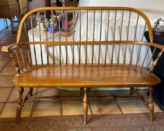 Ethan Allen Maple Deacon's Bench 1776 Collection	79 x 56 x 20in	HxWxD
