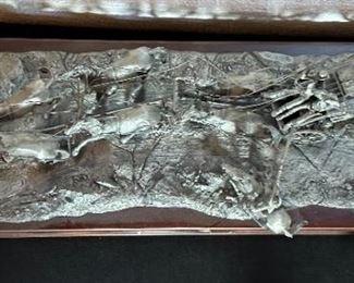 Rare Gordon Phillips The Holdup of the Overland Stage Coach Pewter Sculpture Western Limited Edition	6x24x8in	HxWxD
