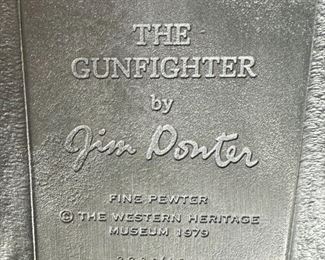 Jim Ponter The Gunfighter Pewter Sculpture Statue	8.75in h	
