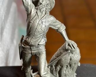 Jim Ponter The Prospector Pewter Sculpture Statue	11.75 inches high	
