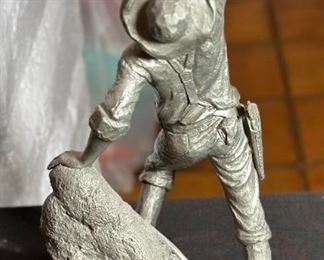 Jim Ponter The Prospector Pewter Sculpture Statue	11.75 inches high	
