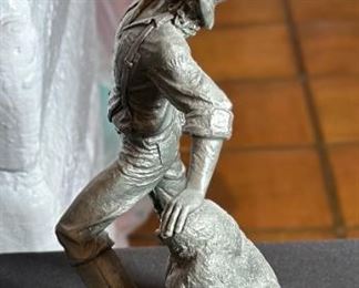 Jim Ponter The Prospector Pewter Sculpture Statue	11.75 inches high	
