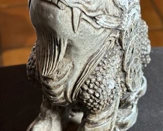 Carved Stone Chinese Foo Dog	8 inches high	
