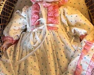 Grace Storey Putnam  isque Head Doll	14in long	
