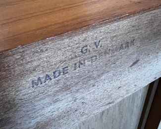 Danish Modern Teak Desk G.V. Gasvig Desk	Table top dimensions without Leaf 48 in x 24 in. With Leaf 64 in x 24 in desk, height, 28.25 inches, 49.25 inches long 24.25 inches deep.	
